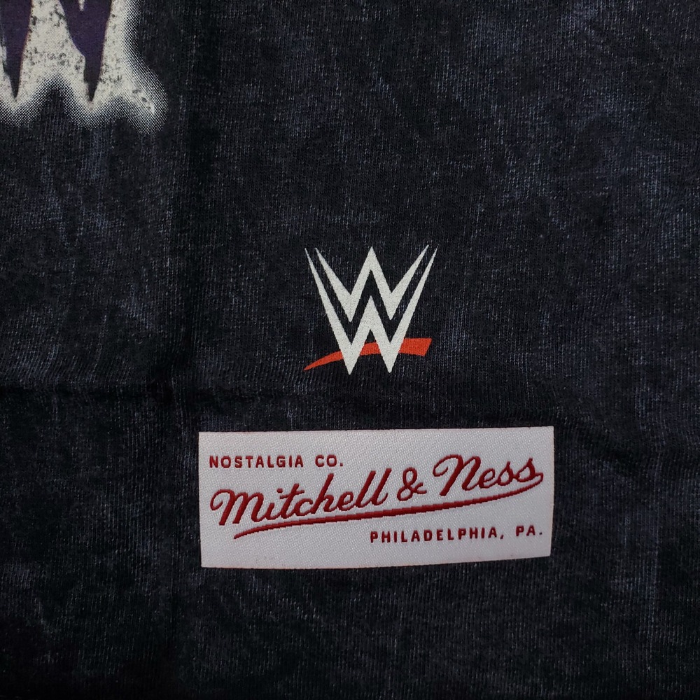 WWE The Undertaker Deadman Mitchell & Ness Small Shirt Acid Washed Black NWT - Picture 4 of 7